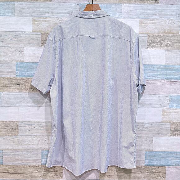 1901 Slim Fit Short Sleeve Seersucker Shirt White Black Stripe Mens XXXLT 3XLT - Picture 3 of 6